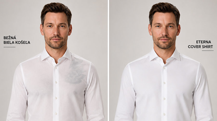 Nepriehľadné pánske košele Cover Shirt
